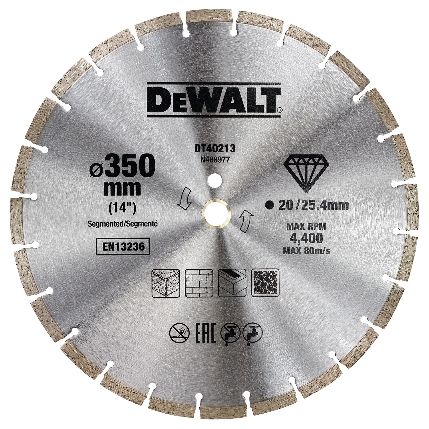 SEGMENTTITIMANTTILAIKKA DEWALT 350X25.4/20MM
