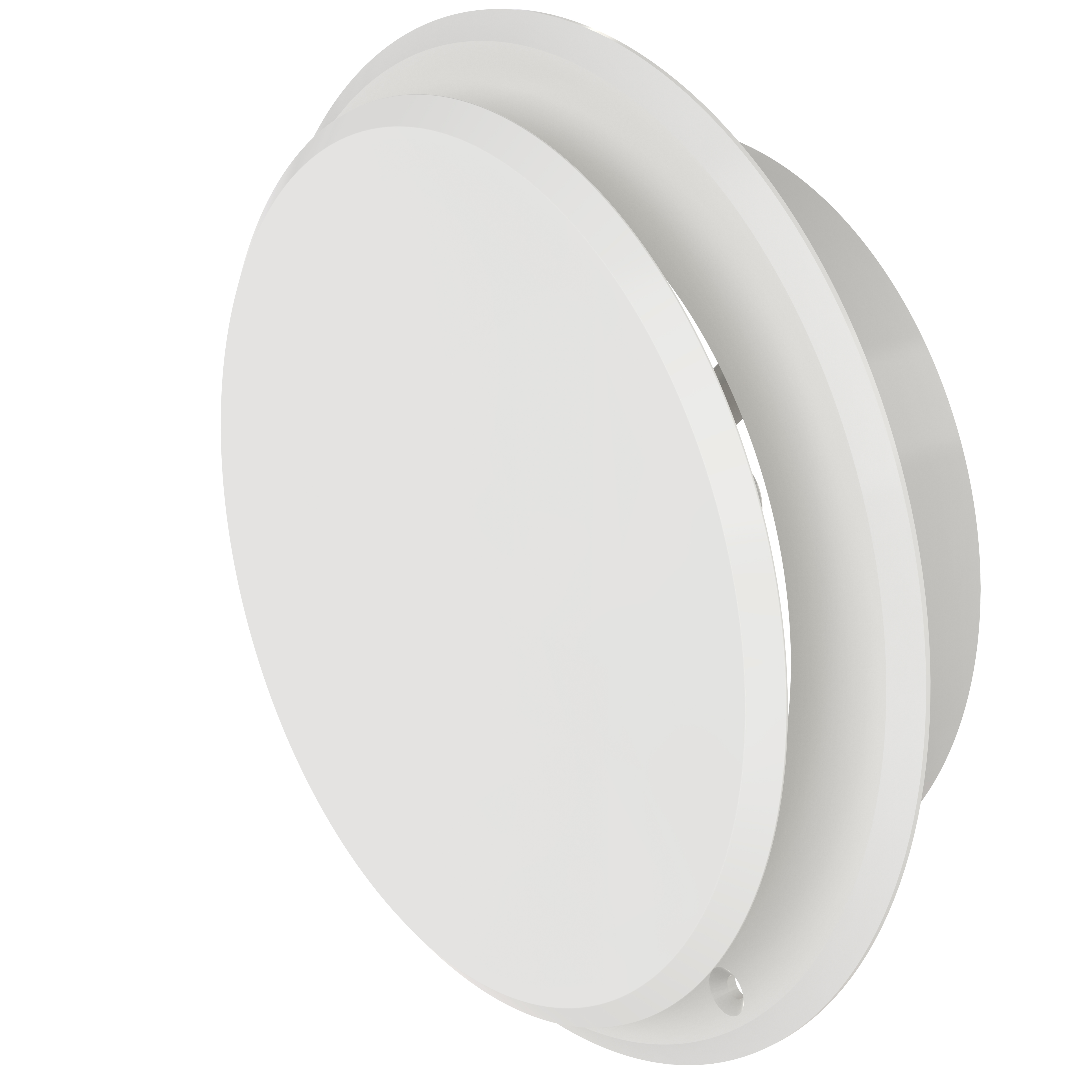 Tallerkenventil rund plast 5"