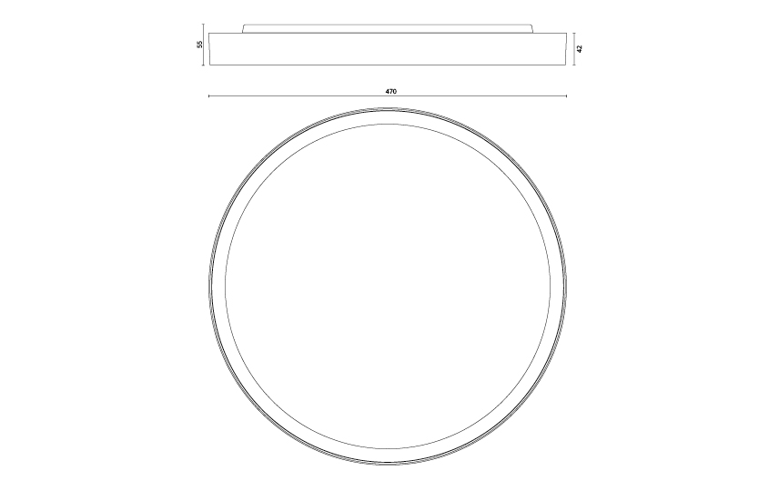 sg armaturen Pinta-/ripustusvalaisin disc 480 d/i mu 2700k