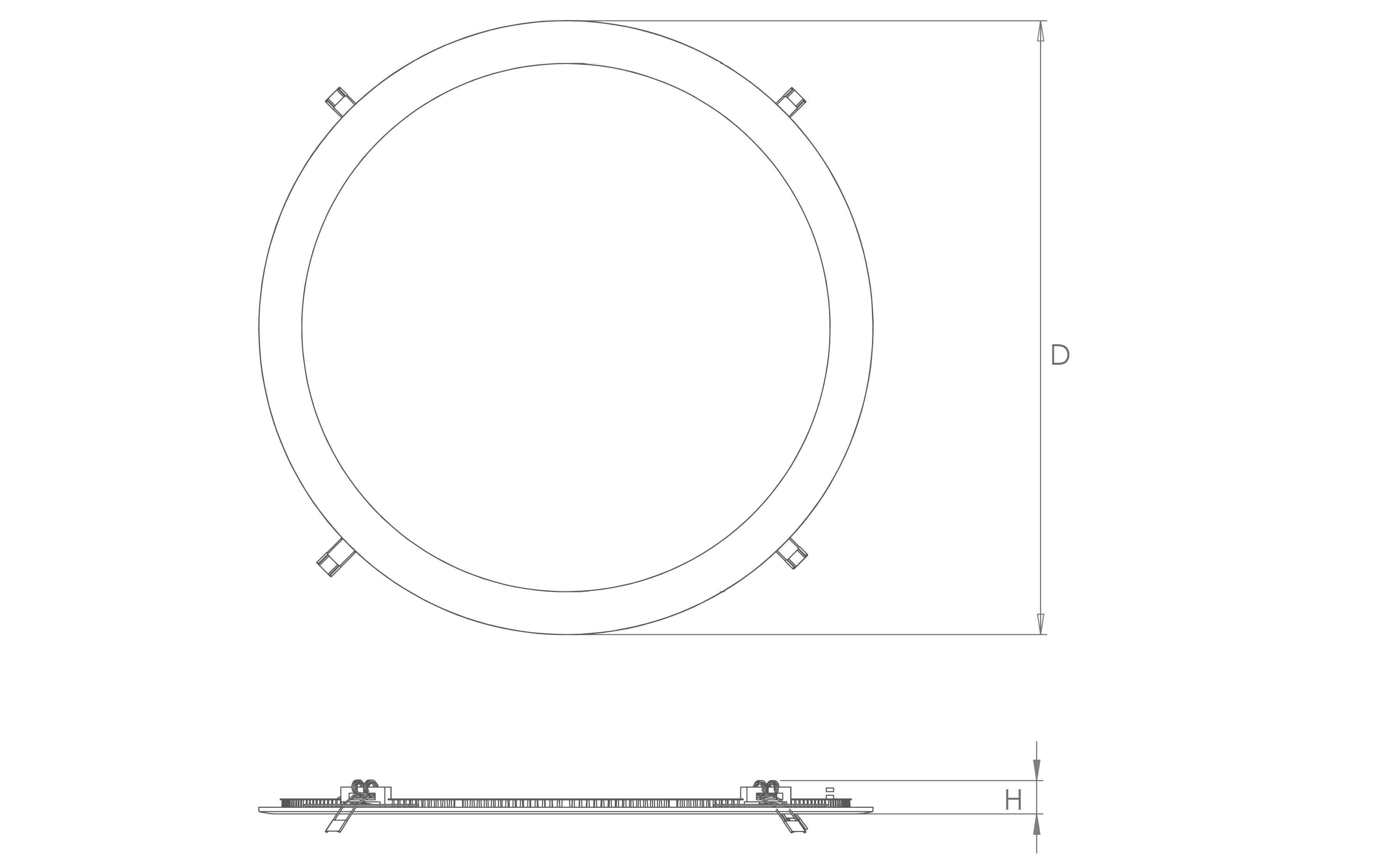sg armaturen Flush mounted luminaire sense 320 16w 3000k is bl
