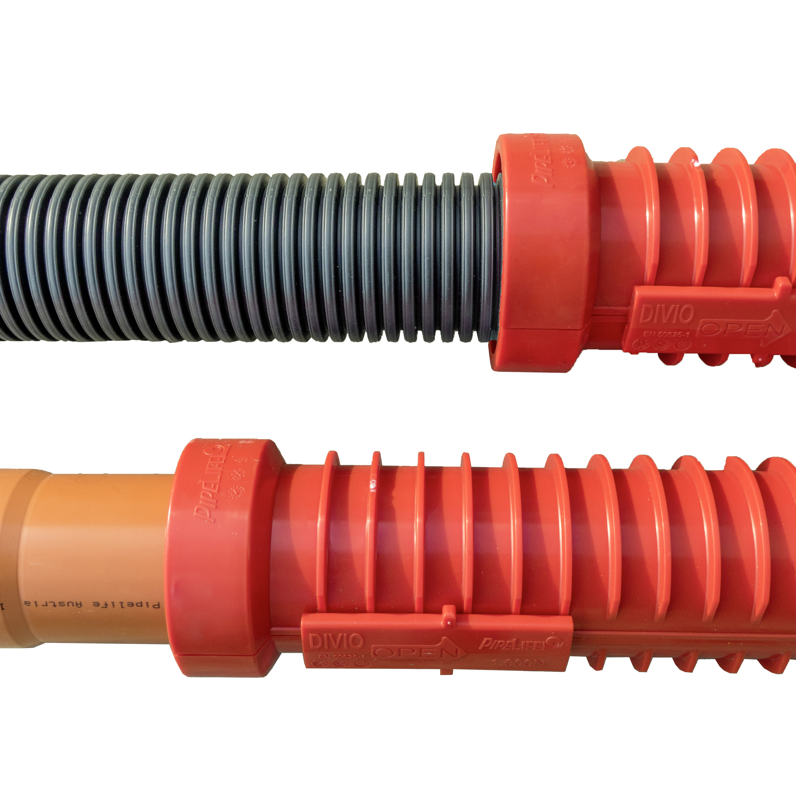 pipelife Divio kabelrør 75mm-0,37m. 1000n rød