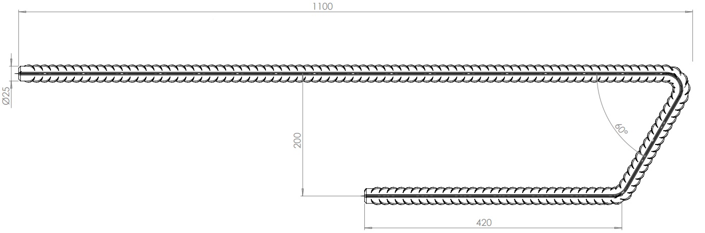 pretec Bardunbøyle fjell 250kn ø25 pc-coat