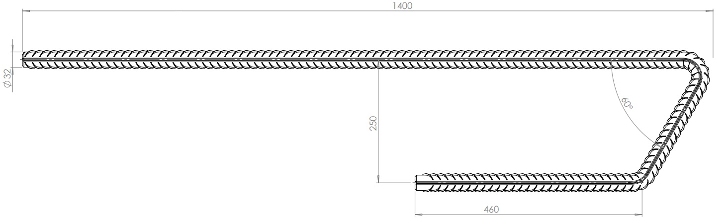 pretec Bardunbøyle fjell 400kn ø32 pc-coat