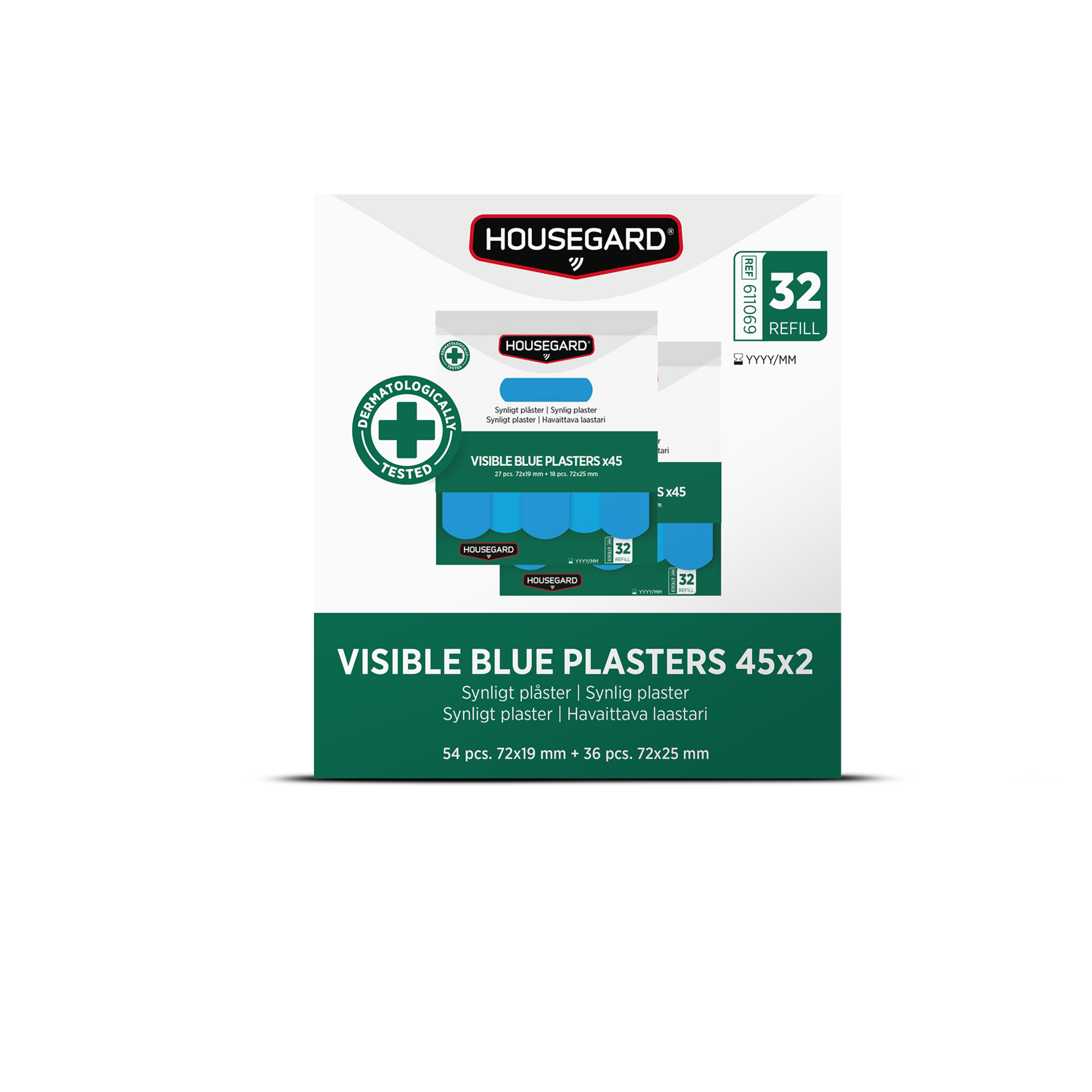 gpbm nordic Plaster synlige blå 2 x 45 stk