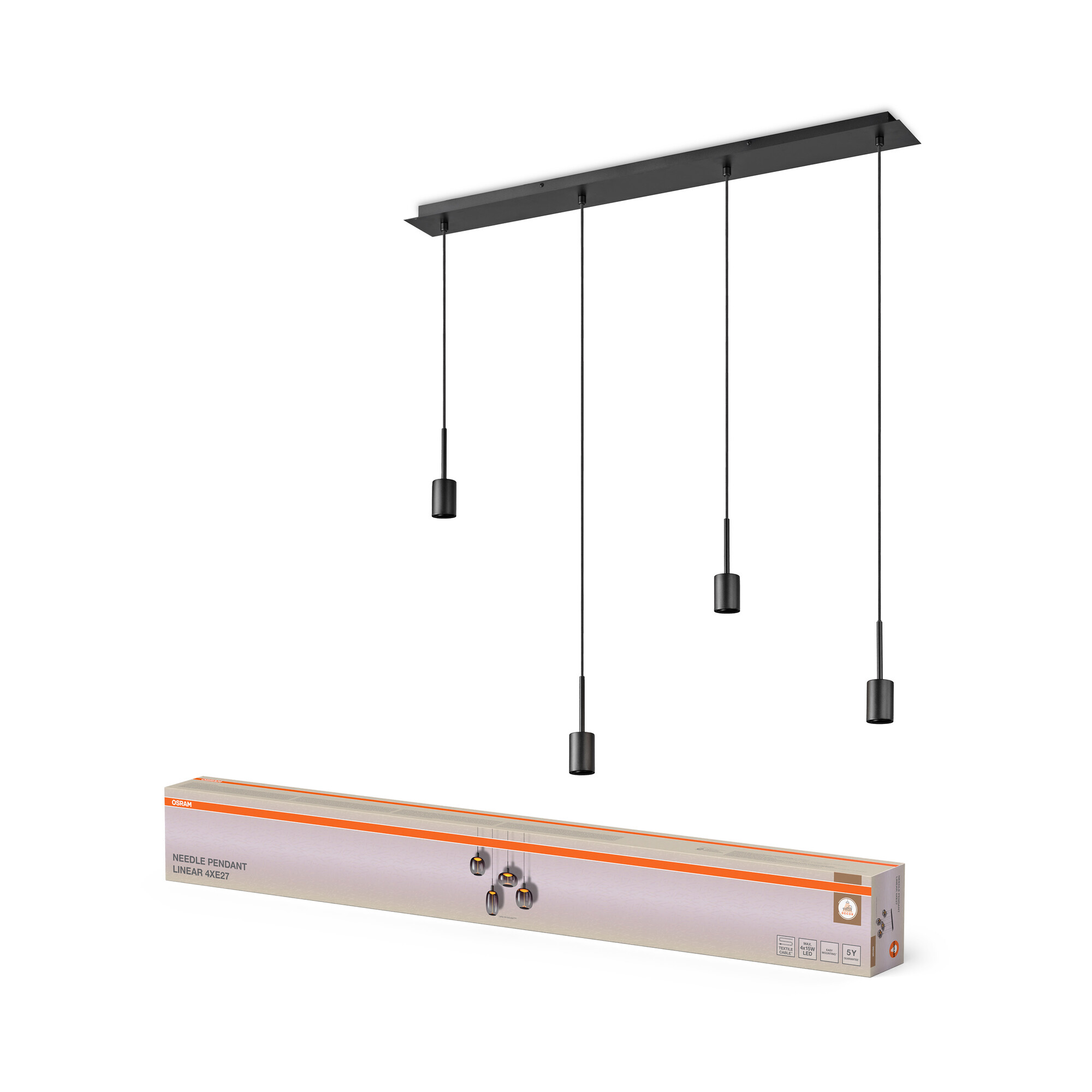 ledvance Decor pendant needle linear 4xe27 grey