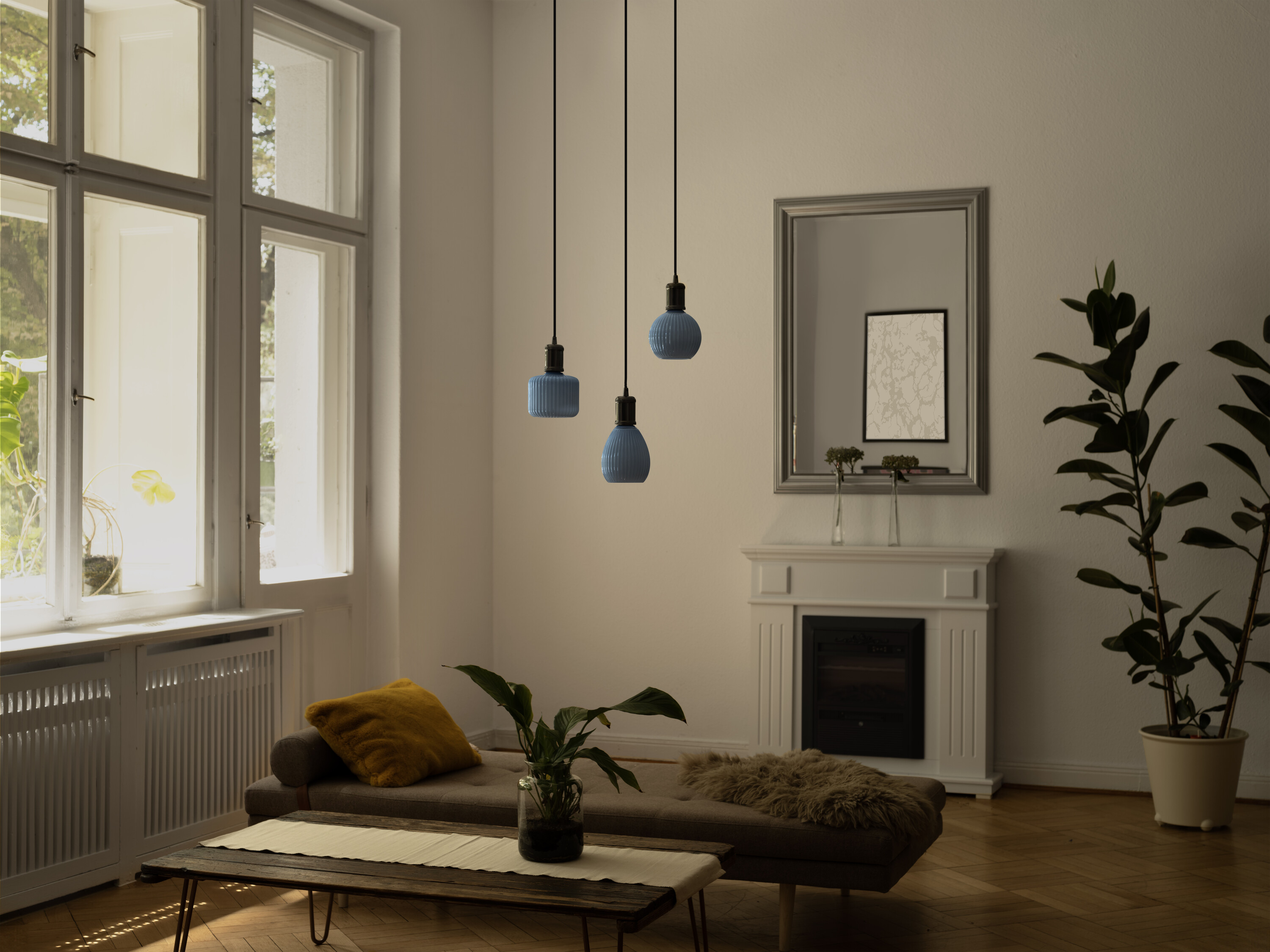 ledvance Decor flatlamp 300lm square blue e27 827