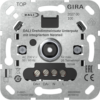 function Dimmer dali-2 trykk/vri power