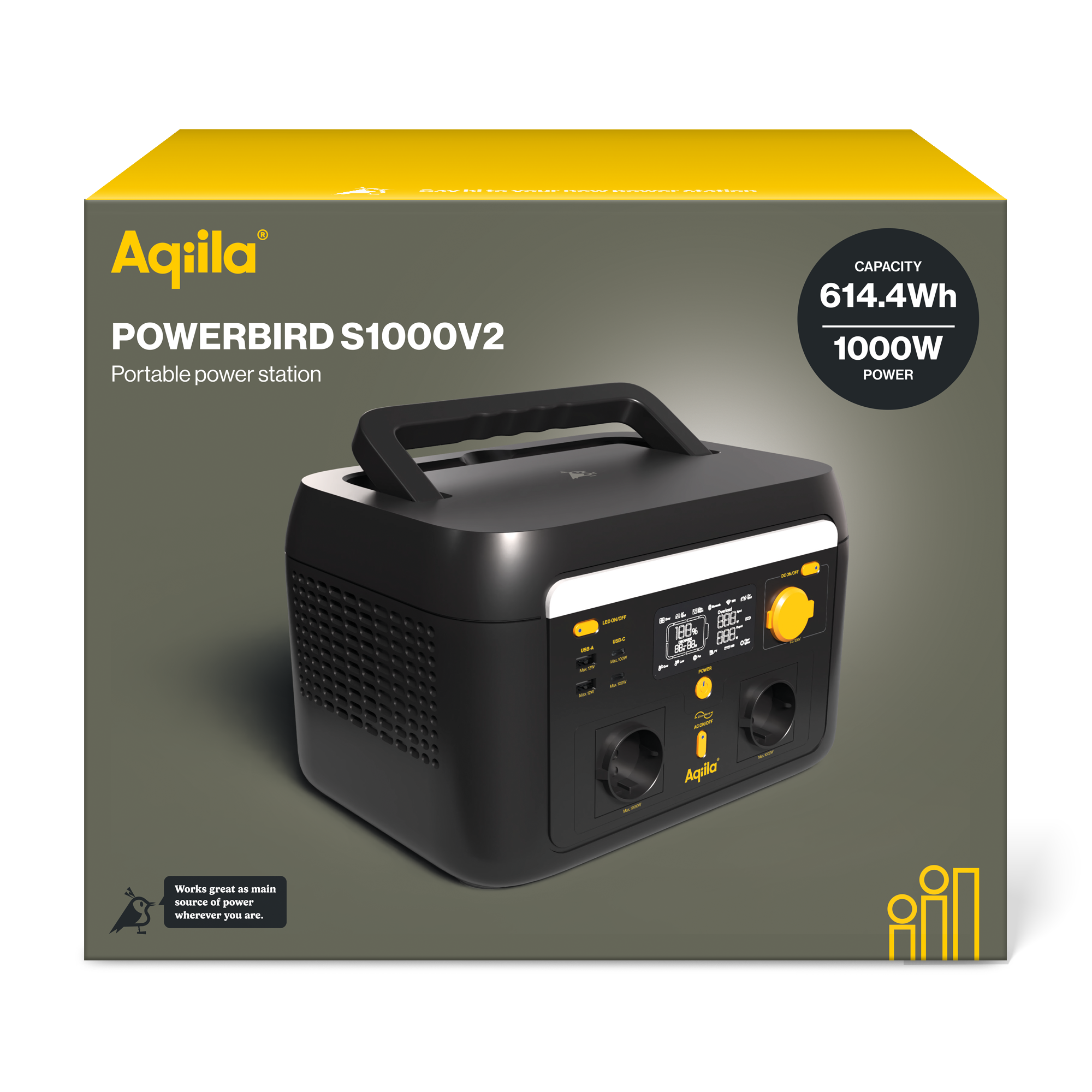 gpbm nordic Strømstasjon powerbird s1000v2 1000w