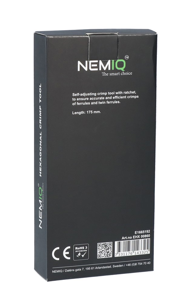 nemiq Krympeverktøy ehx 00860 for endehylse 0,5-6 mm²