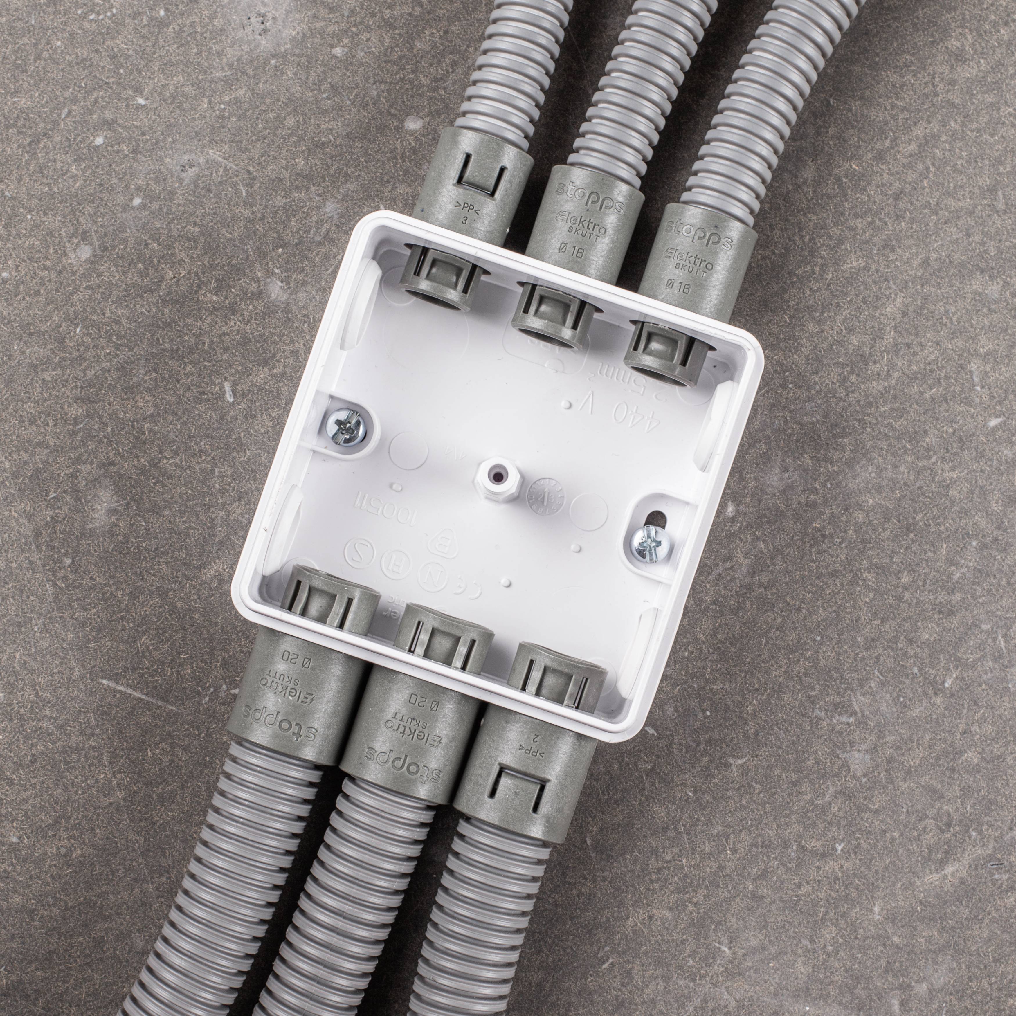 elektroskutt Stopps 25 mm skapmuffe