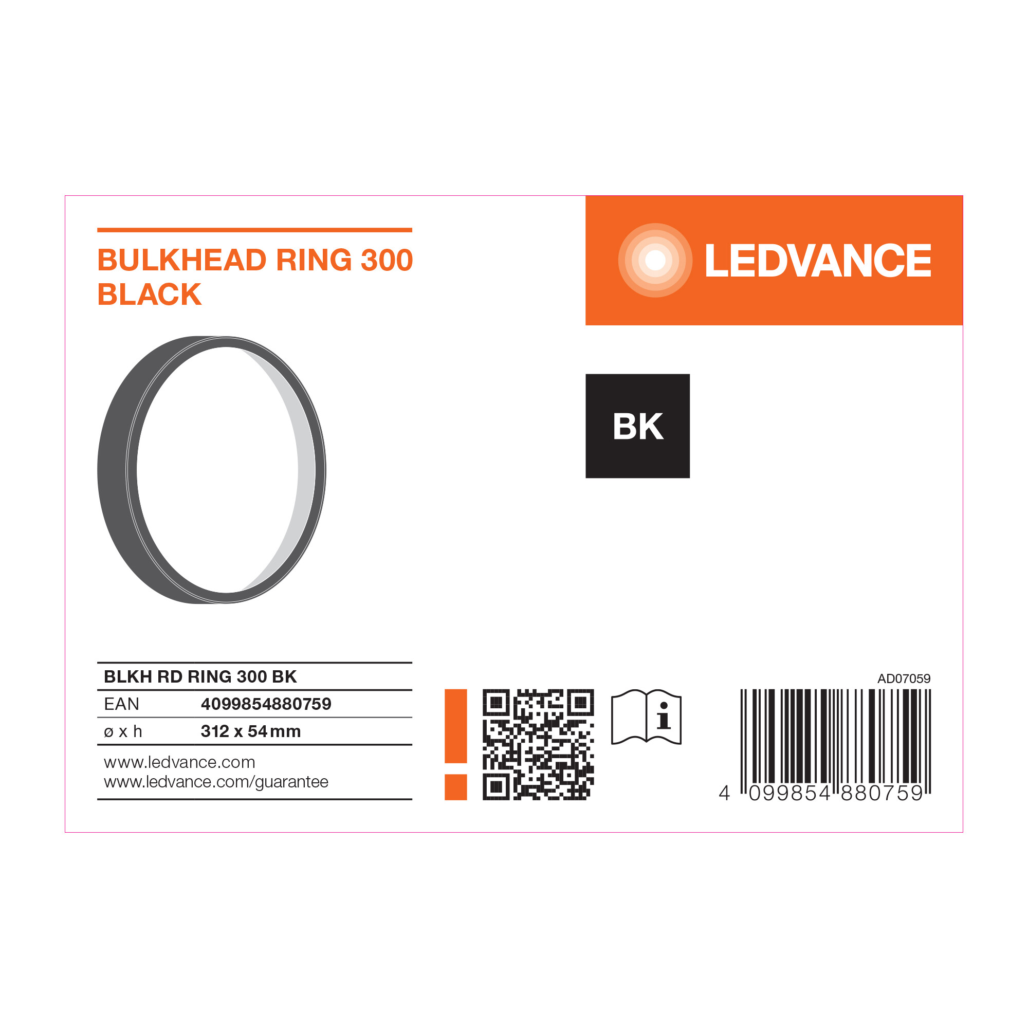ledvance Bulkhead round ring 300 bk