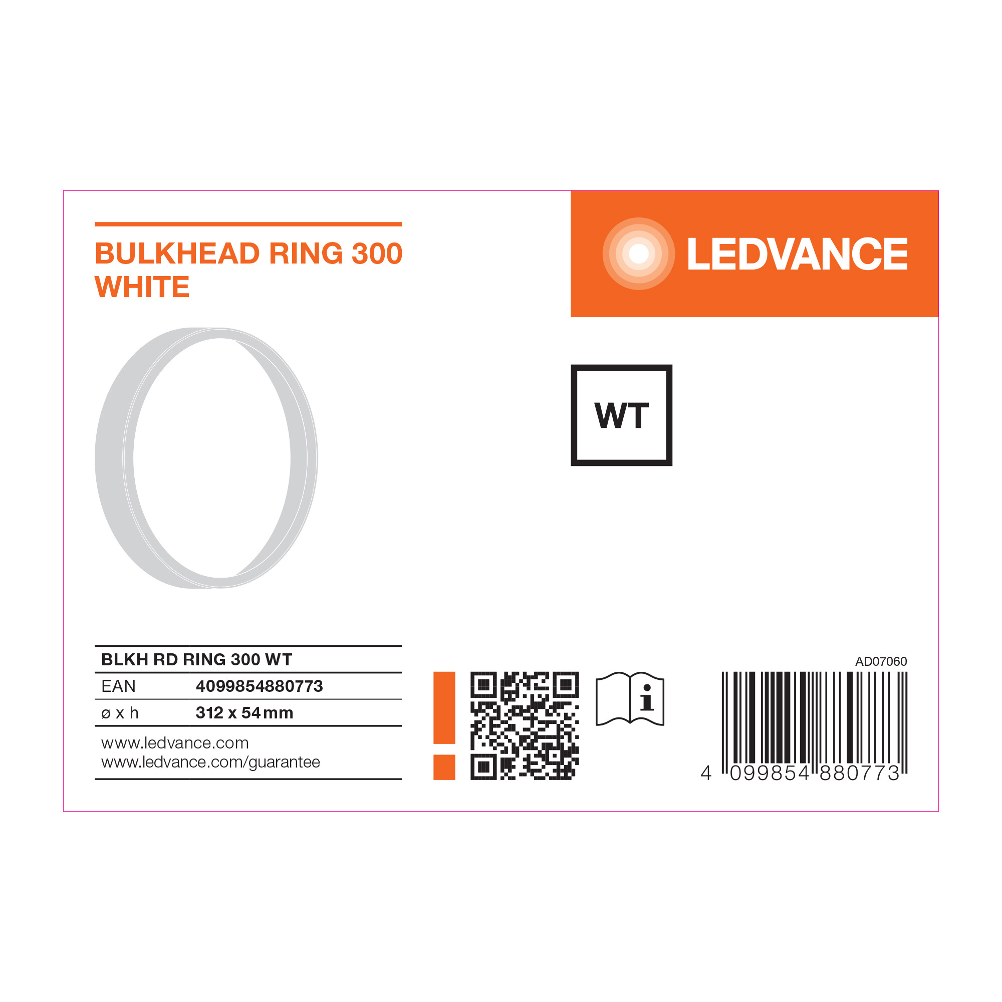 ledvance Bulkhead round ring 300 wt