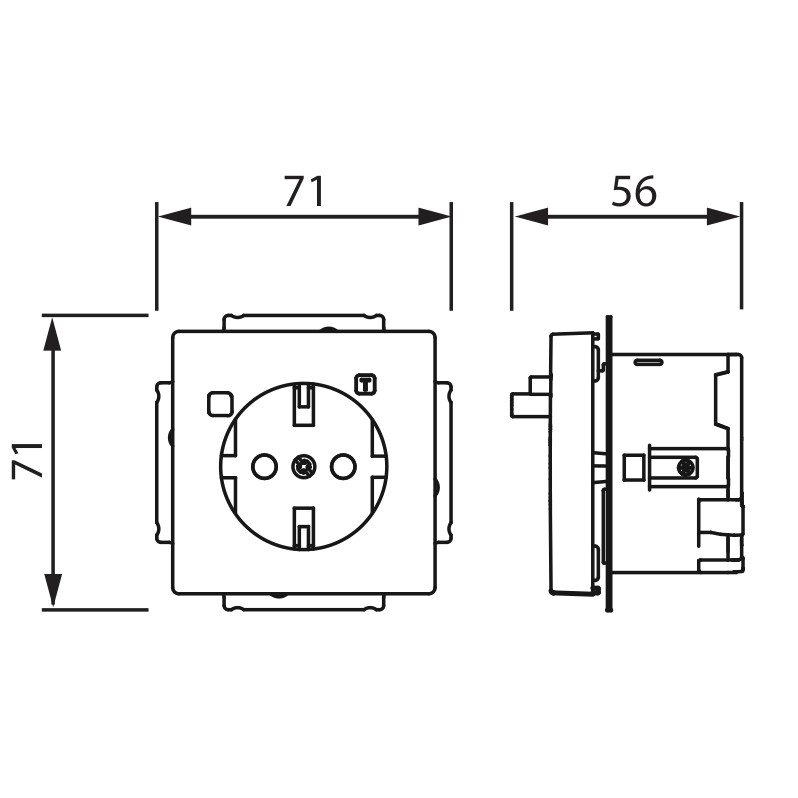 abb Jordfelsuttag impressivo 1-os, 30ma, ip21, ant