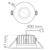 ensto Downlight als90wrd 8w/840 led wh