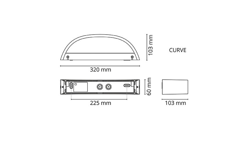 sg armaturen Seinävalaisin ulko curve curve 10w 27k mu