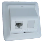 UTTAK 1XRJ45 K6 UTP INF RS16PH KOMPLETT84X84MM