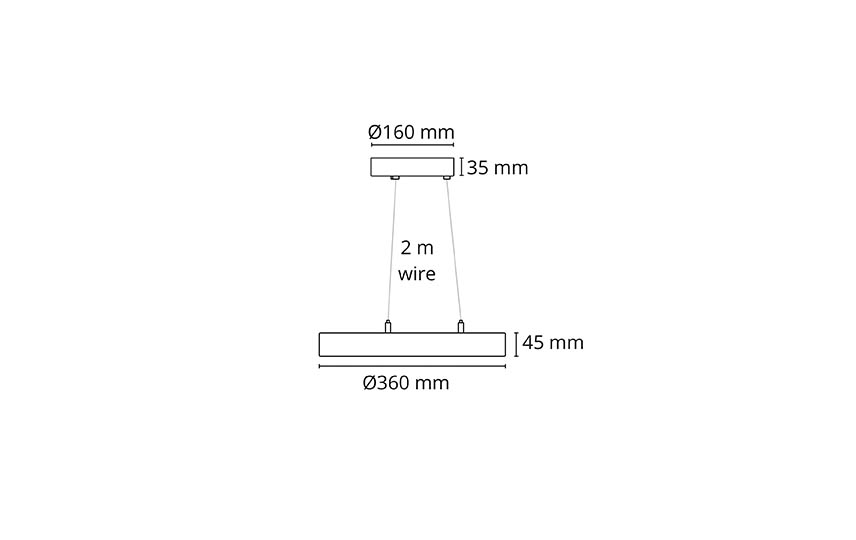 sg armaturen Pendelarmatur circulus 19w 2700k sv