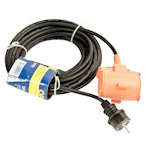 EXTENSION CORD IP44 2-WAY 20M H05RR-F 3X1,5 OPAL