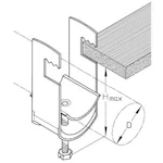 CABLE CLAMP K 70 U 64-70MM