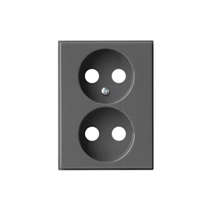 abb Centre plate impressivo soc.outl. not earth, 2-g, grey