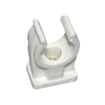 PIPE CLAMP PLASTIC OPEN OPAL 18mm WHITE 1-PIPE 4PCS