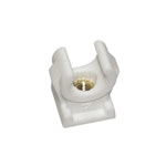 PIPE CLAMP PLASTIC OPEN OPAL 10mm WHITE 1-PIPE 5PCS