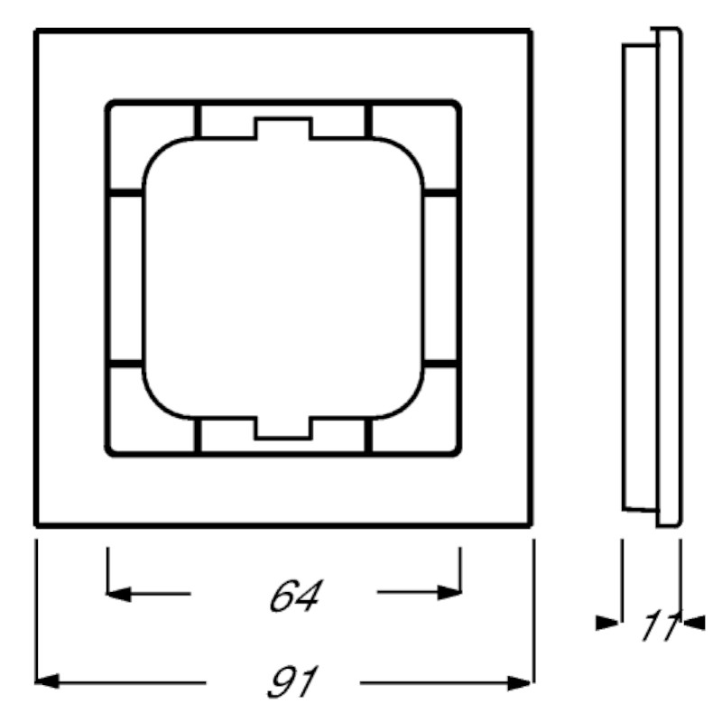 abb Cover frame 1721-286  1-gang