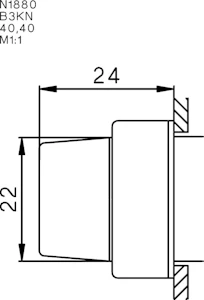 benedict Väännin b3 b3kn2 0-1 d=22.5mm mus alu-keh