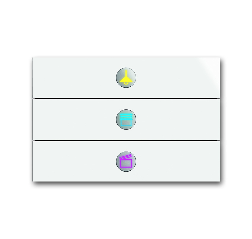 PAINIKE KNX PRION 3-OSAINEN   VALKOINEN