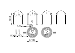 ensto Crossarm pole set flex shp192.19 (4513 / 4514 he200)