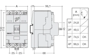 hager Effektbryttare kompakt 4p 100% 50a 18ka tm fast/fast