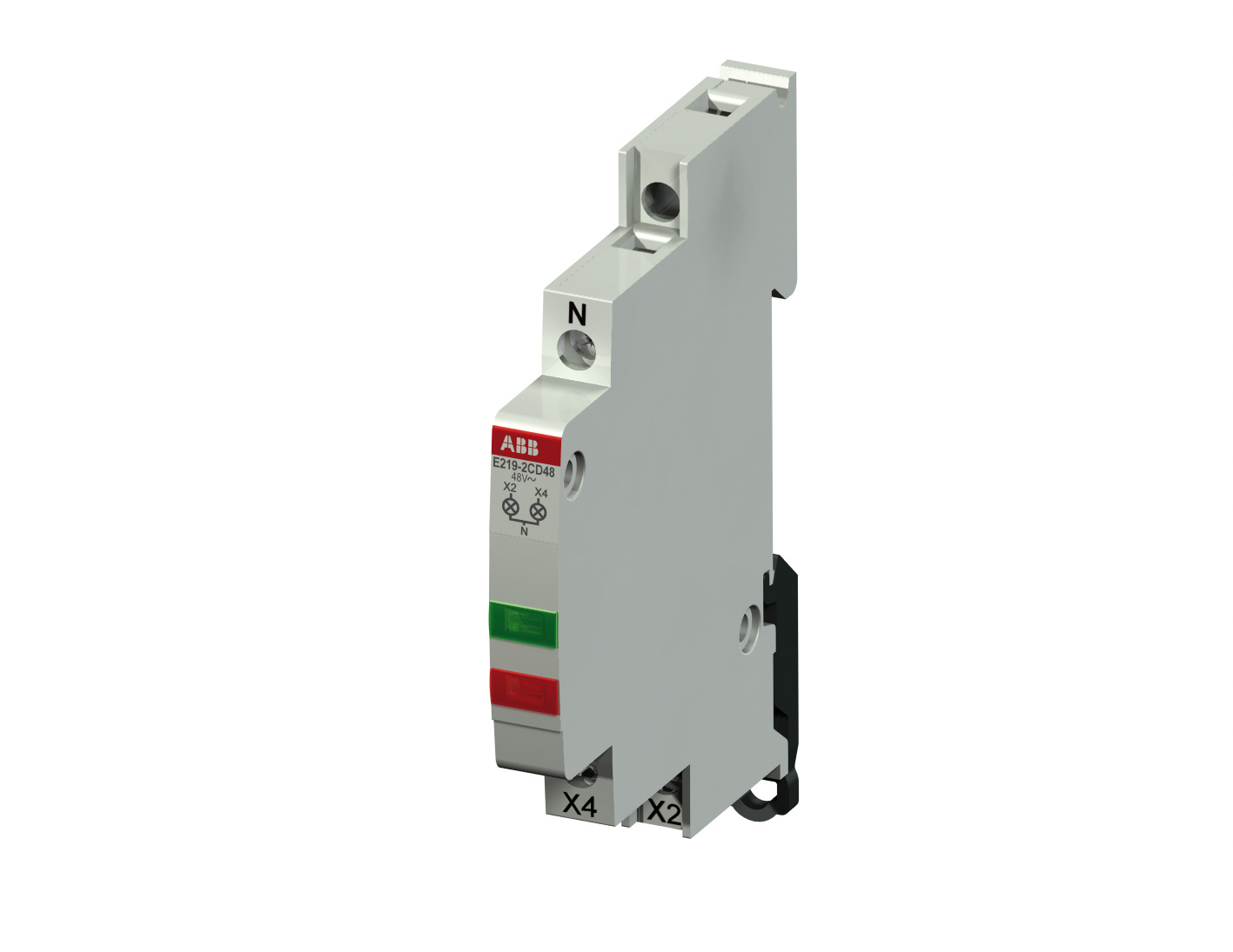 INDIKĀCIJAS LAMPA E219-2CD ZAĻŠ-SARKANS 2LED 230V AC