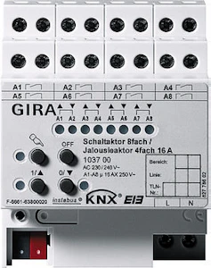 gira Output module knx actuator 8 gang 4 gang 16a