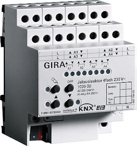 gira Utgångsenhet knx jalusiaktor 4kanals 230vac