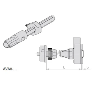 sälzer Akseli sälzer ava8 140mm kytk. h200/h400