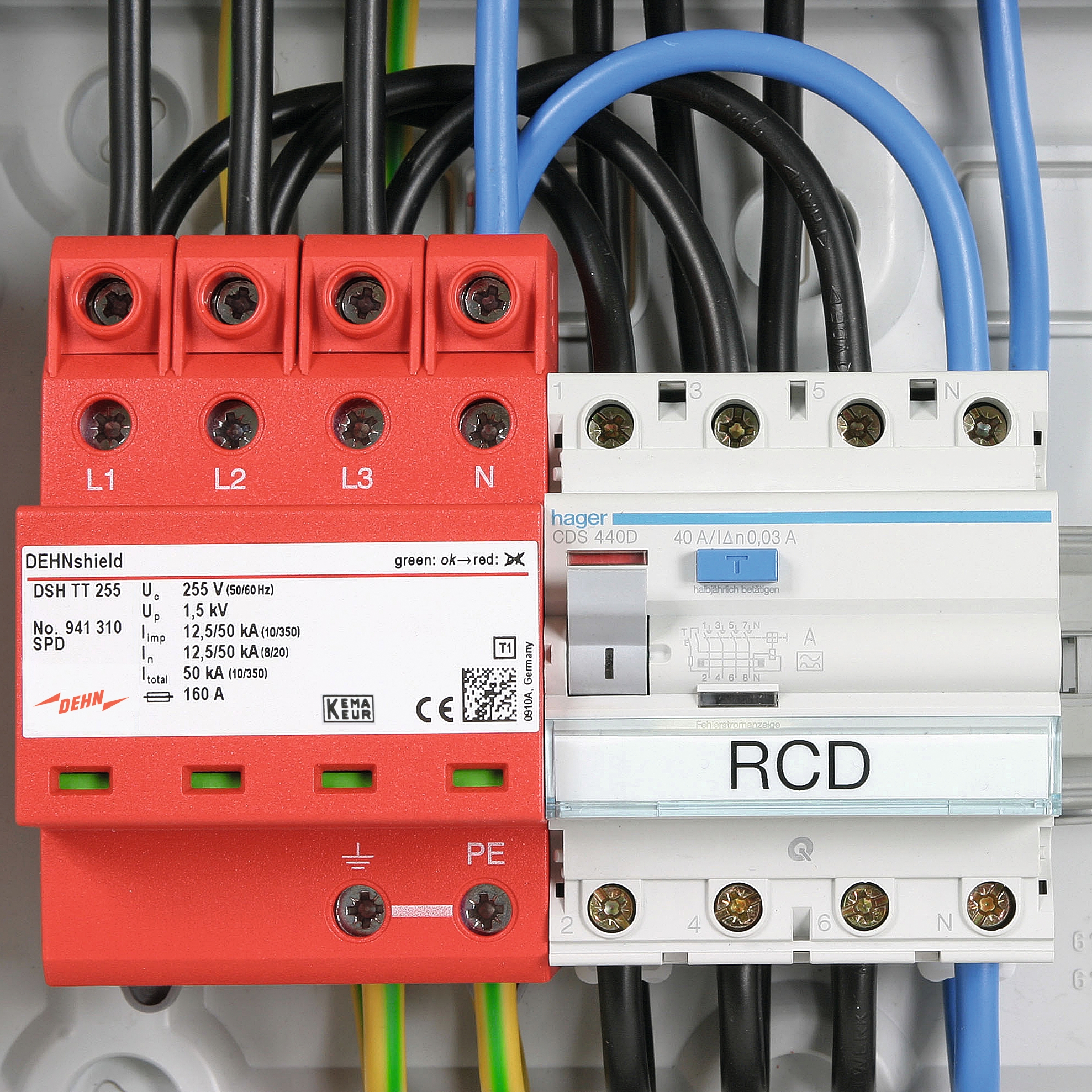 dehn Overspenningsvern type 1+2+3 for tnc