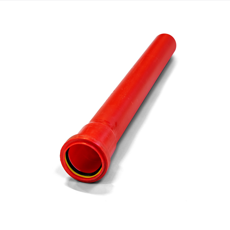 PP KABELRØR 75MM SN8 6M RØD