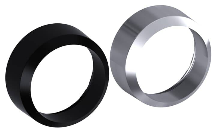 PUSH BUTTON ACCESSORY COLLAR, METAL, PUSH-BUTTON