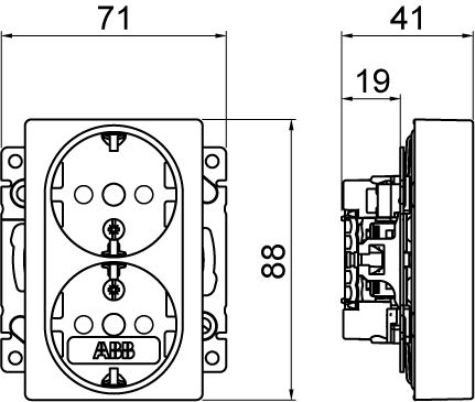 abb Pistorasia saga 2s/16a/ip21 ukj hl
