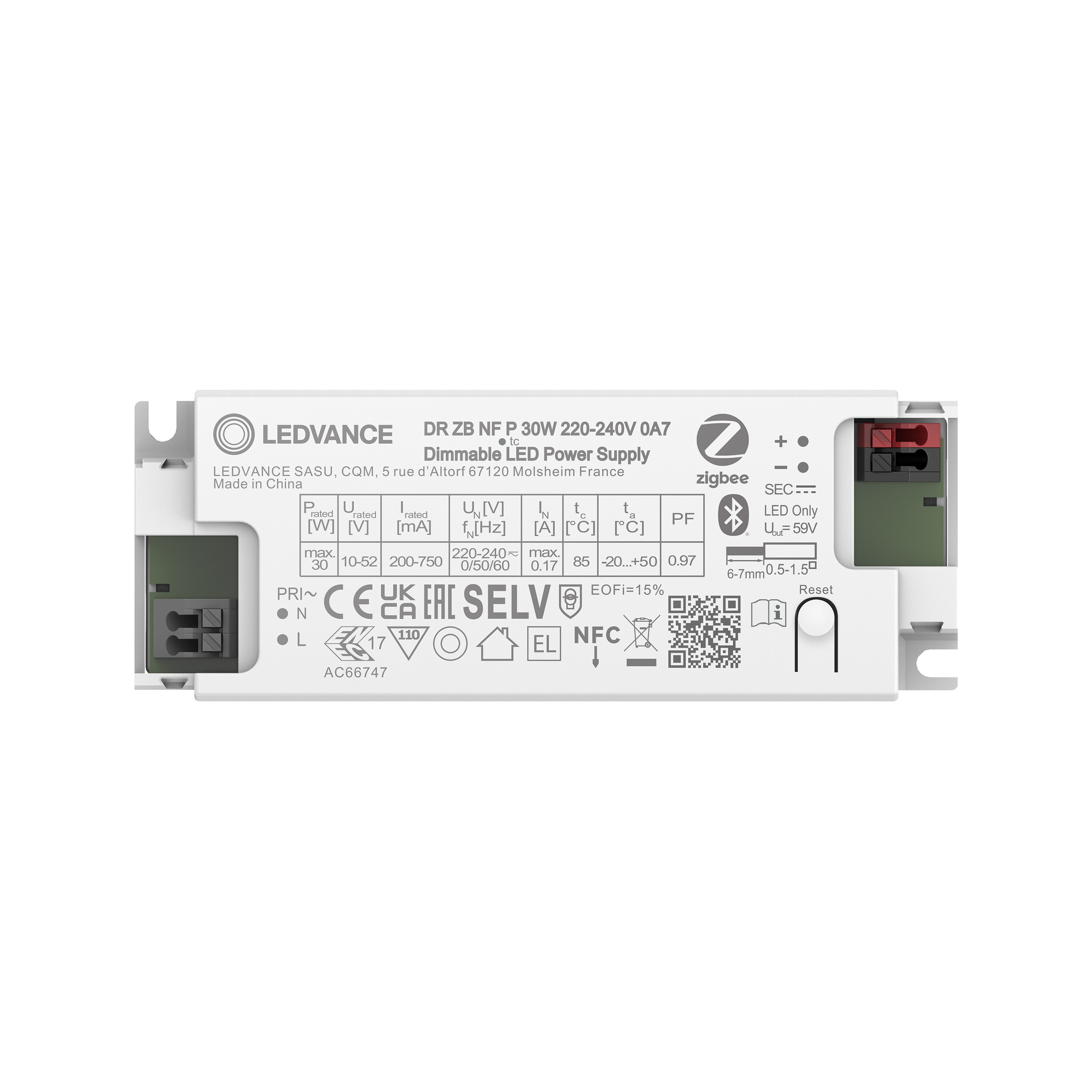 ledvance Electronic ballast dr zb p 30w 220-240v 0a7 nfc