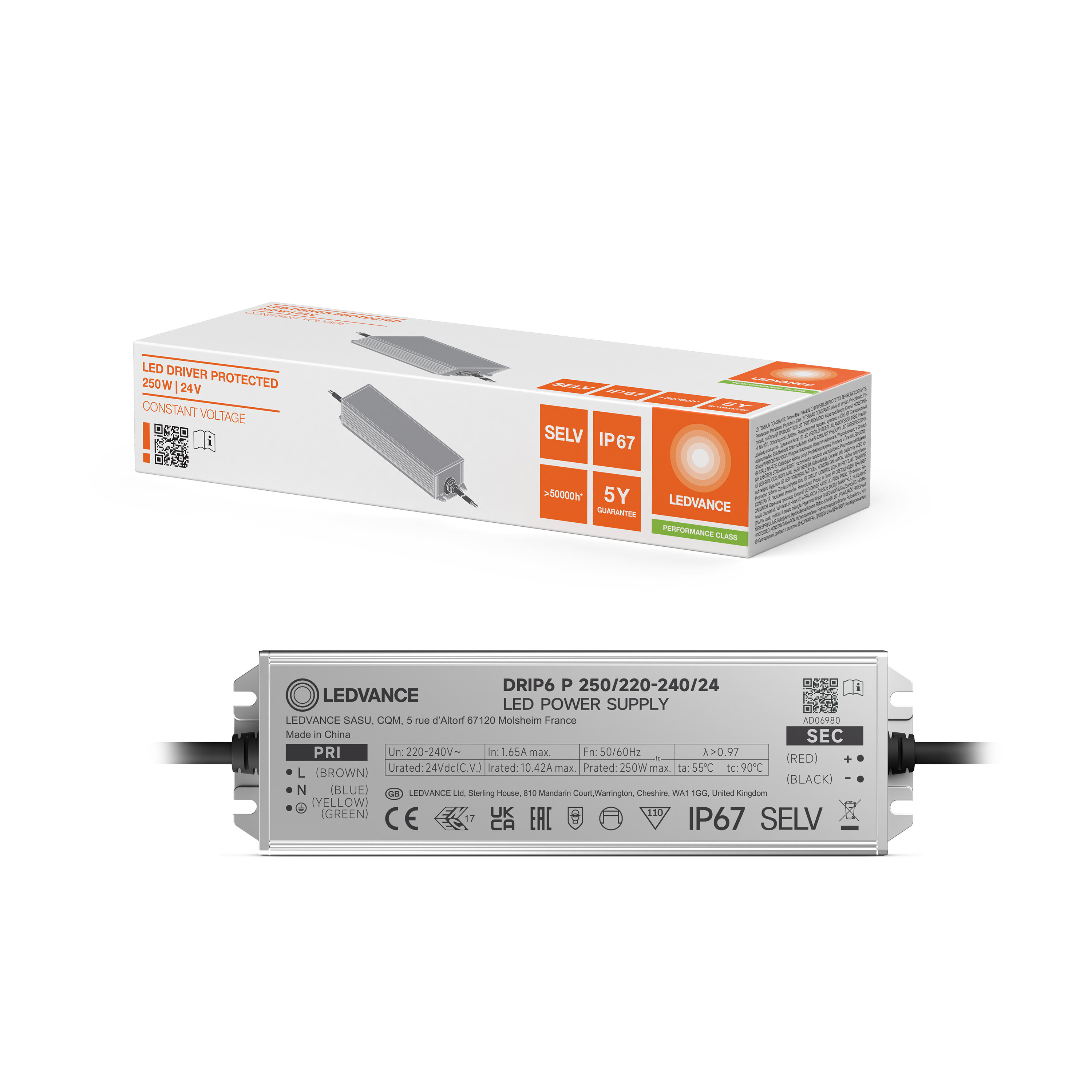 ledvance Elektroniskt förkopplingsdon dr 250w/220-240v/24v ip67