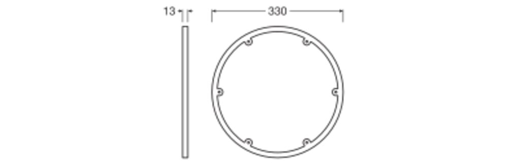 ledvance Mekaaninen lisätarv. surface pfm flat 330 rd frame silver