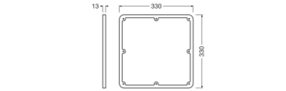 ledvance Mekaaninen lisätarv. surface pfm flat 330 sq frame silver