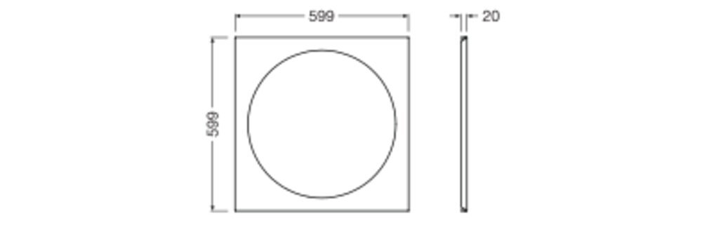 ledvance Mechanical accessories pl 600 circular cut out