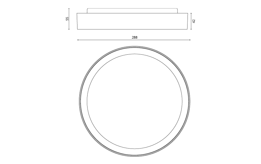 sg armaturen Påputs armatur disc 290 4000k sen vit