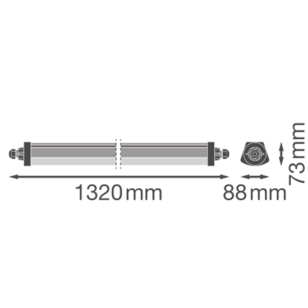 ledvance Tunnistinvalaisin dp flex 1200 34w 840 ml sensor