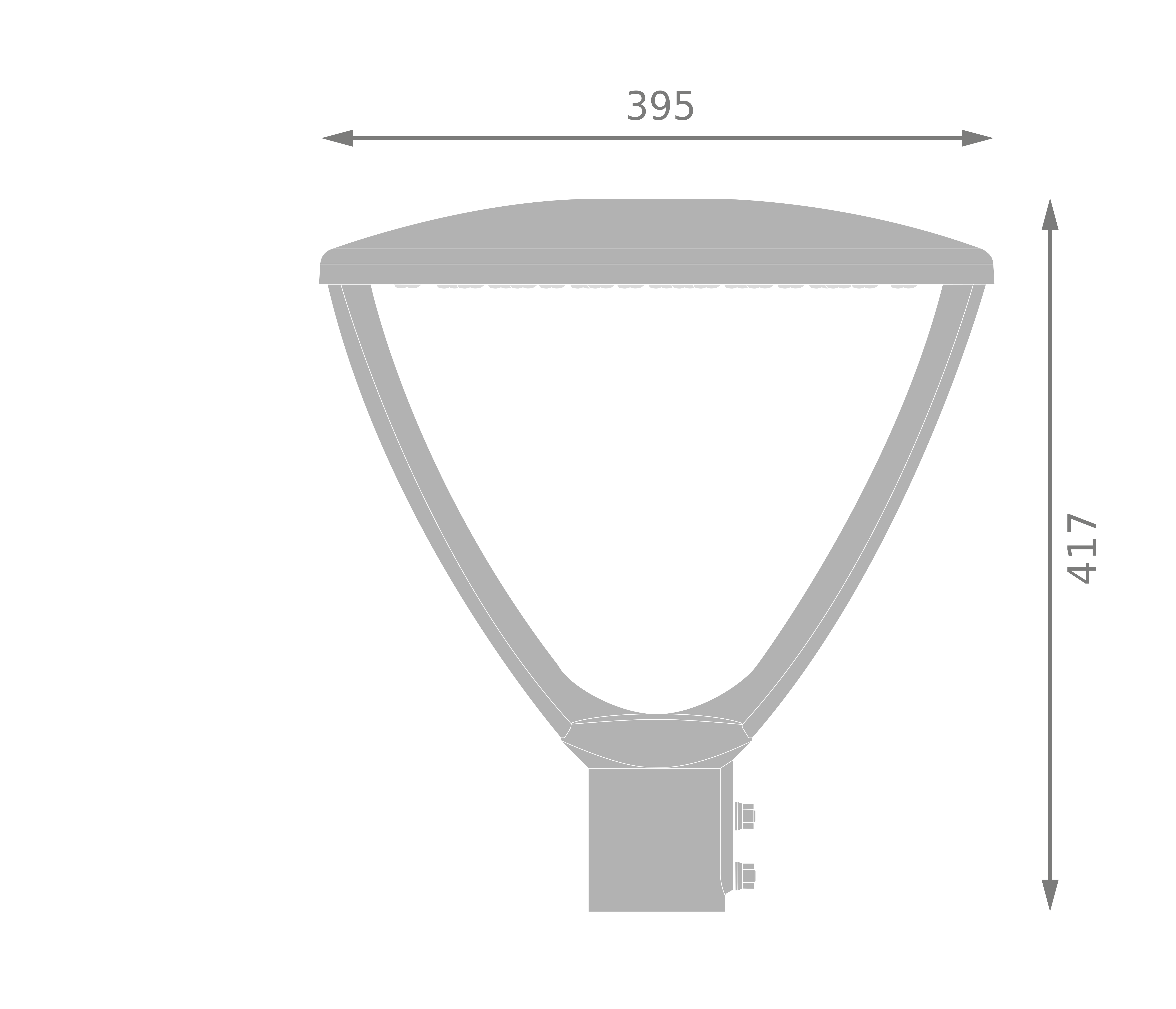 ledvance Pole mount. lum. urban lantern urbn ltrn 29w cct ps asym gy