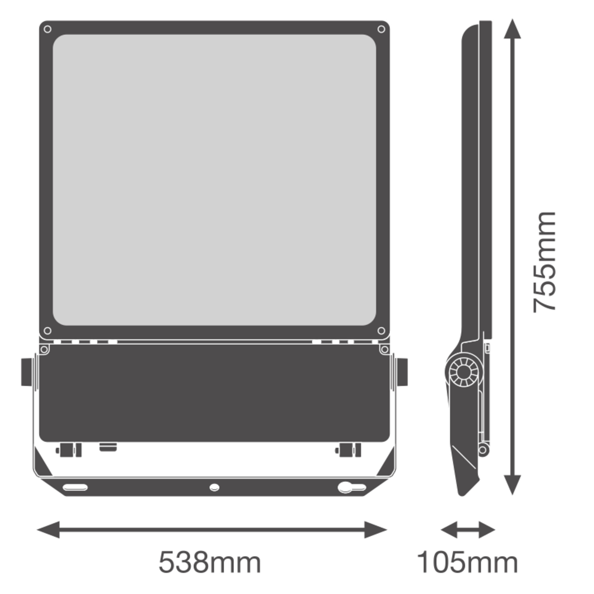 ledvance Strålkastare floodlight pfm fl flex 450w/840 55x120d dali