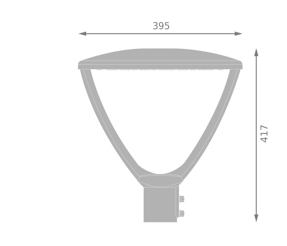 ledvance Stolparmatur urban lantern ul value 59w cct ml sym bk 7m