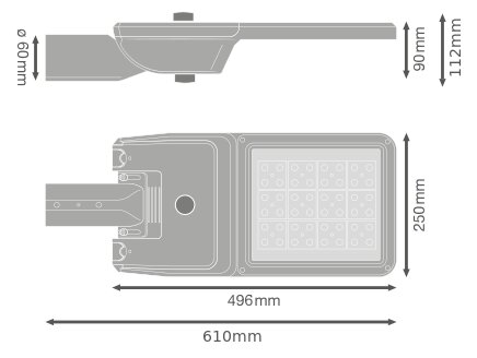 ledvance Katuvalaisin streetlight flex sl flex 90w 740 rv25st 2xzhaga